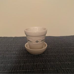 Longaberger Woven Traditions Heritage Green Pottery Small planter